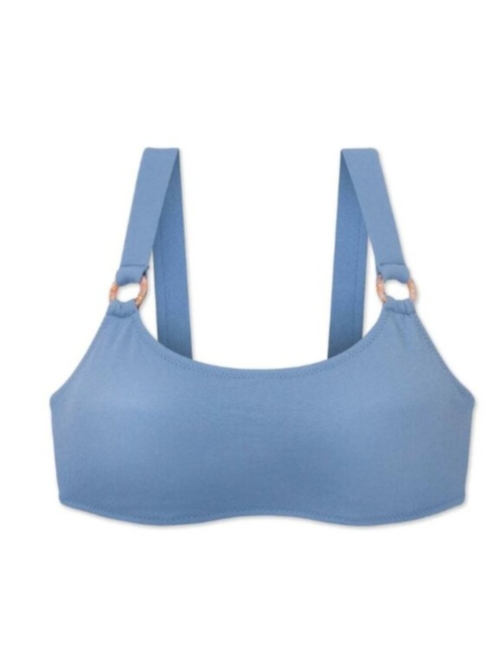 WET SWIMWEAR Venice Trae Wide Sport Top in Slate Blue - M
